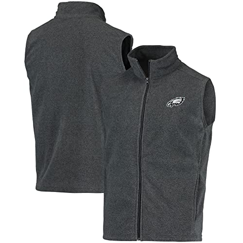 Image of dunbrooke Men's Black Minnesota Vikings Houston Fleece Full-Zip Vest