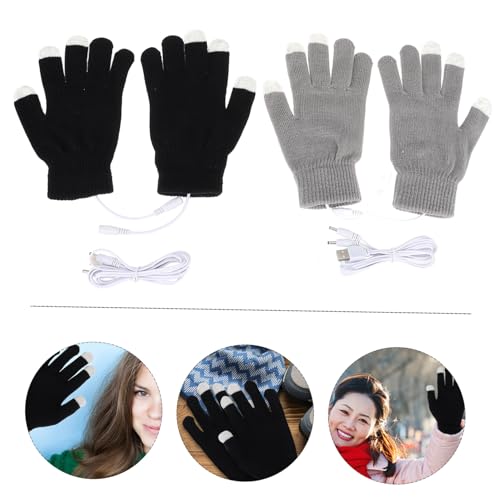 Calentadores de manos de invierno USB para paseos al aire libre y oficina 2 pares 4
