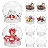 BESTOYARD 30 Pcs Snow Globe Jar, 3-Inch DIY Water Globes DIY Dome Fillable Screw Off Cap Empty for Valentines, Christmas Ornaments, Custom Party Craft