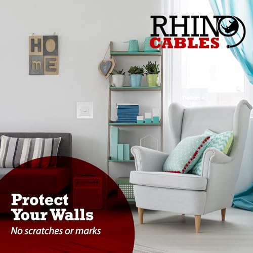 Rhinocables Finger Plate Surround For Single Light Switch Faceplate Or Electrical Plug Socket White Plastic (4) - 2