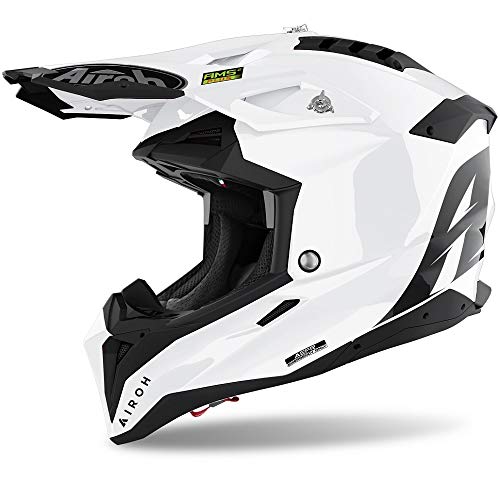 Omologato ECE 22 06 AIROH CASCO OFFROAD AVIATOR 3 COLOR WHITE GLOSS S