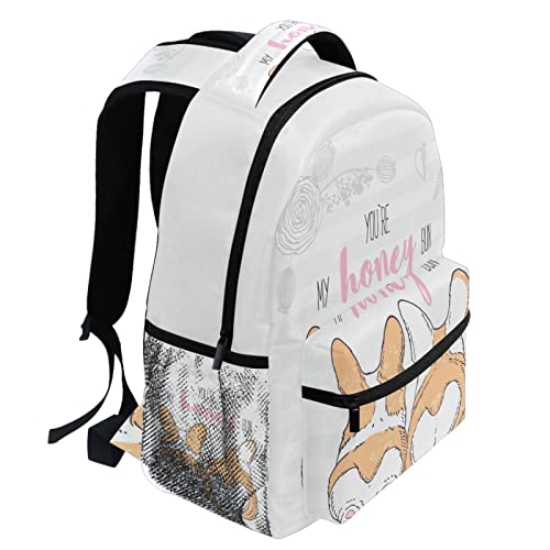 Wamika Corgi Dog Puppy Kids Backpack Cute School Backpacks for Boys Girls Daypack Book Bag2