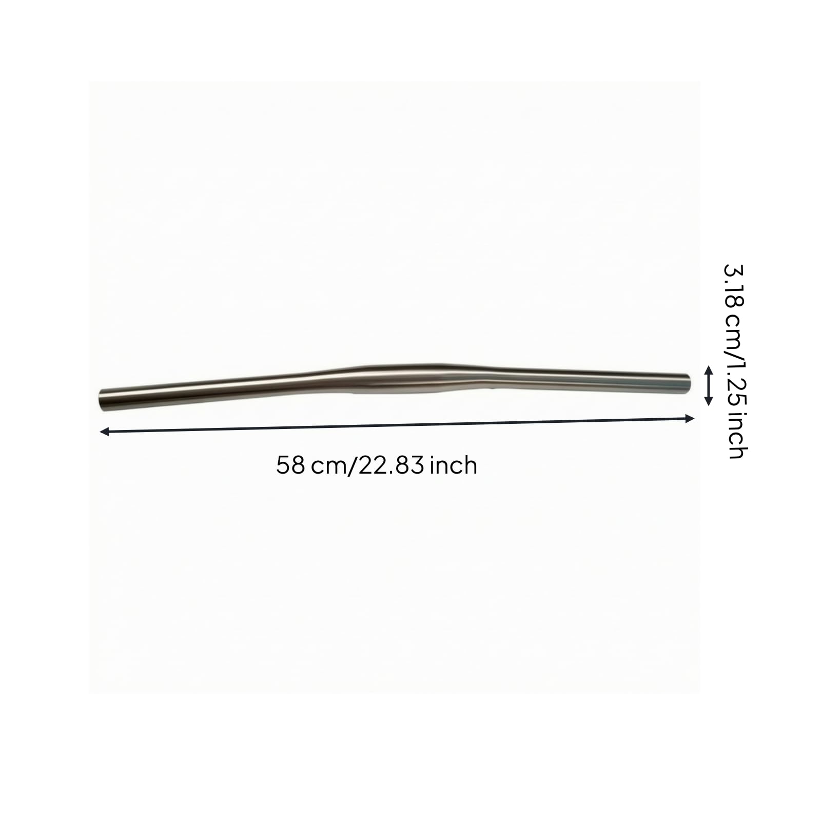 Guidon Droit Absorbant les Vibrations, 31,8 × 580 Mm