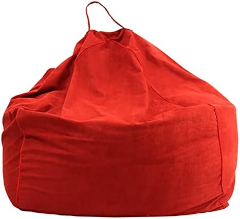 Merlin's Market Bean Bag Sofa Bean Bag Chair Cover (No Filler), Suede Material Comfortable and Breathable Sofa Cover Bean Bag Storage Cover for Stuffed Animal Storage or Memory Foam (Color : Red)