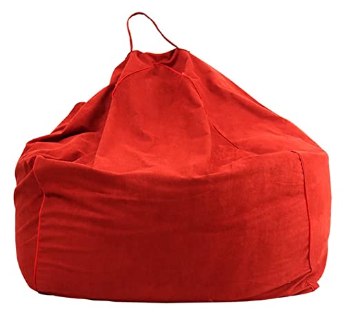 Merlin's Market Bean Bag Sofa Bean Bag Chair Cover (No Filler), Suede Material Comfortable And Breathable Sofa Cover Bean Bag Storage Cover For Stuffed Animal Storage Or Memory Foam (Color : Red) #TOP2