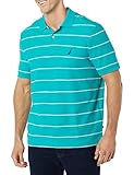 Nautica Men's Stripe Deck Anchor Polo Shirt, Gulf Coast Teal, Large