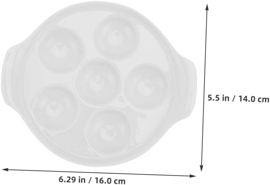 4pcs Snail Plate Ceramic Escargot Serving Dish Deviled Egg Display Tray Stoneware Bakeware