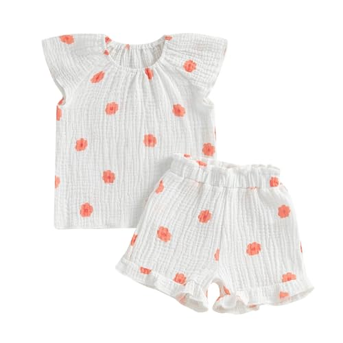 Ensemble floral fille pour journées décontractées de printemps en famille