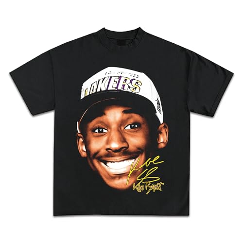 Guzado Rapper Graphic T-Shirt Rap Hip-Hop Tee Concert Merch Basketball Streetwear Y2K Shirt for Men Womens (Cotton Kobe)