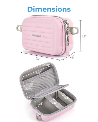 Funda pequeña impermeable para cámara digital con correa rosa miniatura 5
