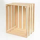 Caja de madera flameada vintage, 50 x 40 x 30 cm, madera vintage, caja de fruta, caja de madera, caja de madera, caja de madera grande, cajas de frutas flameadas, caja de madera (natural, 1 caja)