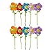 TOYANDONA 10 Piezas de Flores Artificiales de Felpa de Girasol Flexible Cortina de Hebilla de Lazo de Espalda de Boda de Peluche de Ramo de Flores de Margarita con Cara Feliz para Niños