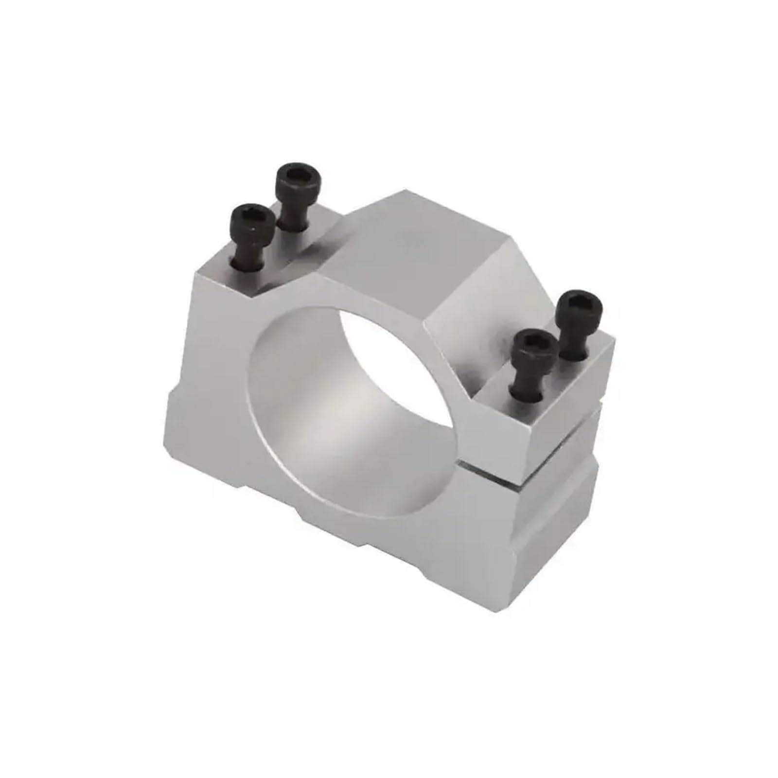 Abrazaderas de manguera, abrazaderas tubo, abrazadera CNC, soporte montaje husillo, 50 diámetros, 48 ​​mm/50 mm/52 mm/54 mm/56 mm, aluminio con 4 pernos hexagonales(52mm)