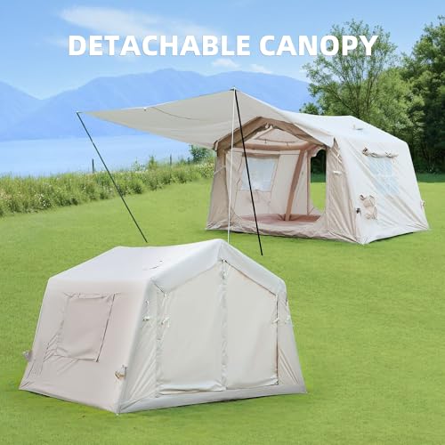Carpa de camping inflable con toldo - montaje rápido y resistente miniatura 2