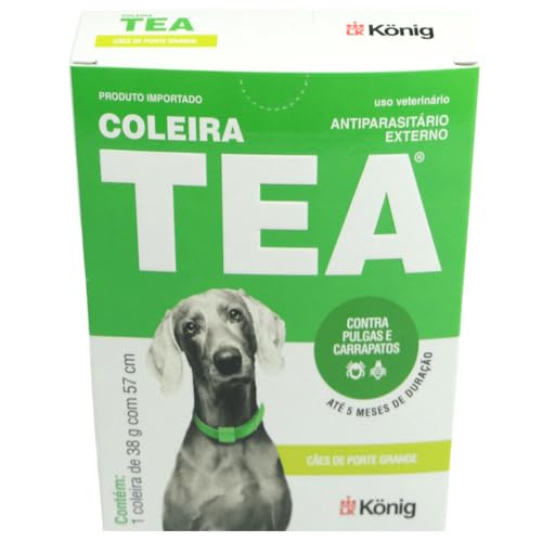 Coleira Contra Pulgas e Carrapatos TEA 327 Cães Grandes König 38g c/ 57cm