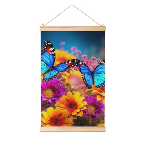 Bannière pour décoration d'intérieur facile à installer, affiche fleur sans cadre lourd