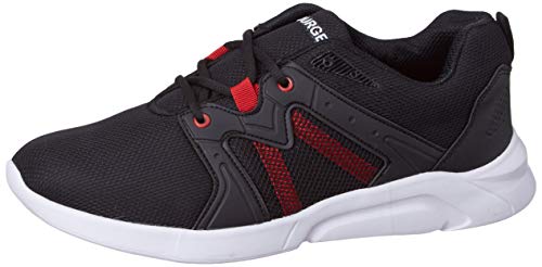 Bourge Men’s Loire-335 Black and Red Running Shoes-9 UK (43 EU) (10 US) (Loire-335-09)