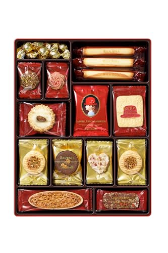 Akai Bohshi Red Hat Red Box Cookie Assortment 12 Variety Cookie Net Wt. 13.7 OZ.