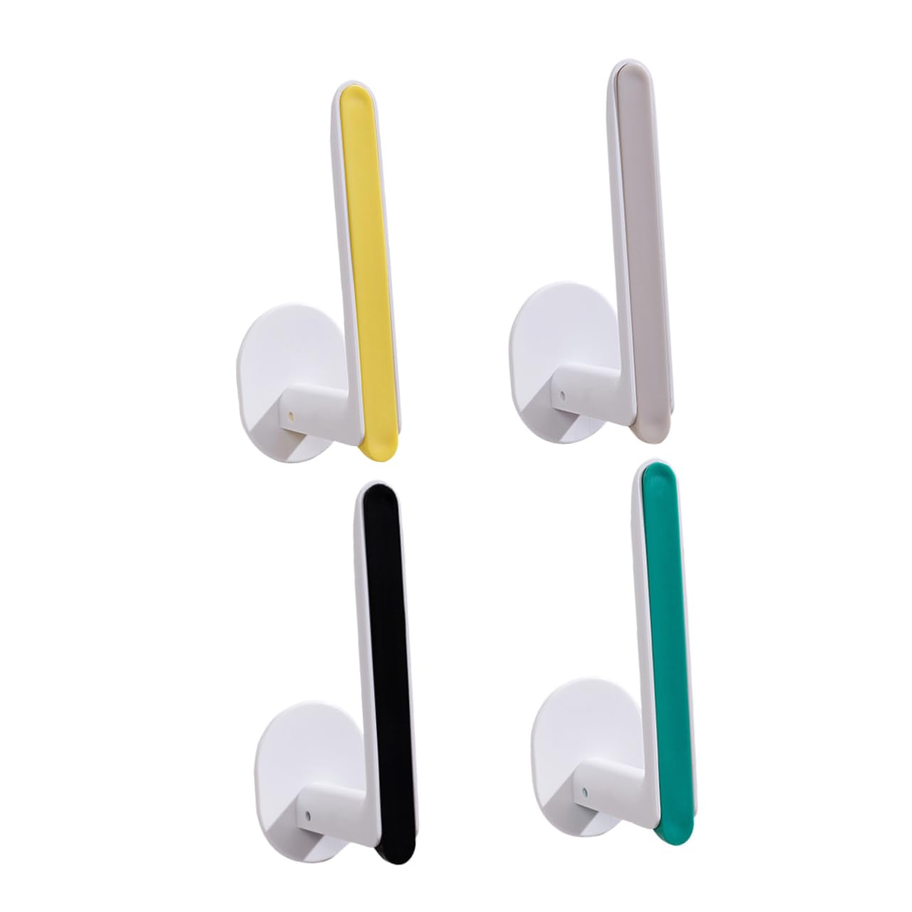Vaguelly 4pcs Punch Multi Functional Wall Hooks for Kitchen Bathroom Living Strong Adhesive Towel and Hat Hangers Easy Installation No Drilling Required