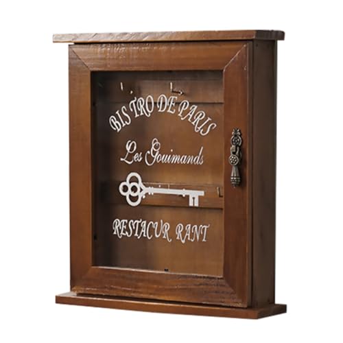Caja de llaves de madera para pared con acabado acrílico antiguo 2