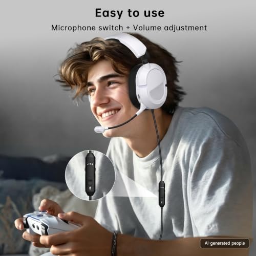 Image of AOC Wired Gaming Headset for Xbox, PS5, PC, HD Mic, Stereo Bass, 79in Cable