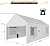 Shintenchi Portable Garage Canopy,10x20 FT Heavy-Duty Design Carport,Carport Canopy with Side-Opening Removable Door & Roll-Up Window,Portable Car Port for Car, Truck, Boat,White