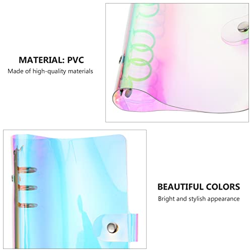 Rainbow Fichário Caderno Capa Shell: 6- Anel Recarregáveis Para Encadernação Capa Shell Com Botão Sn