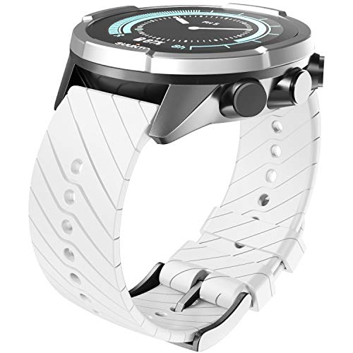 ANBEST Correa Compatible con Suunto 9 Pulsera, Correa de Silicona de 24mm Pulseras de Repuesto para Suunto 9 Baro/Suunto Spartan/Suunto 7 GPS Smart Watch