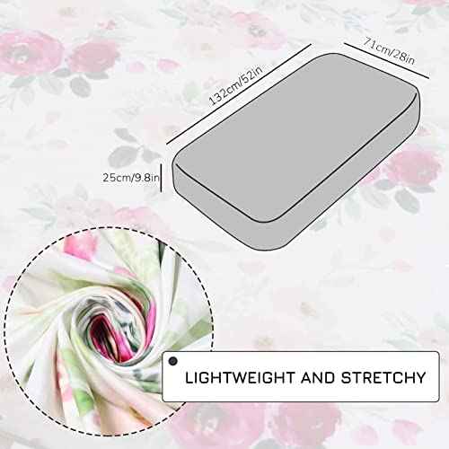 Girl Crib Sheet And Changing Pad Cover, Floral Nursery Bedding, Flower Sheets For Baby Toddler Mattress #TOP7