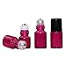 Produktbild JIHUOO 15 Stück Glas Ätherisches Öl Roller Flaschen Nachfüllbarer Roll On Leer Flasche Fläschchen Rose Rot 2 ML