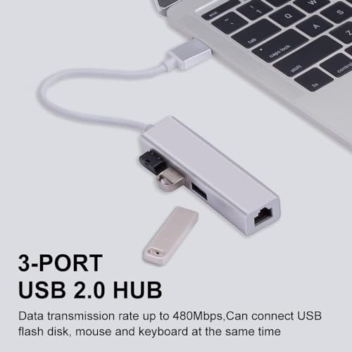Image of USB HUB USB C to Ethernet Adapter,Gigabit Ethernet LAN Adapter,USB Type C Hub with RJ45 Network LAN Port and 3 USB 3.0 Ports for PC, MaK (USB C to RJ45 HUB)