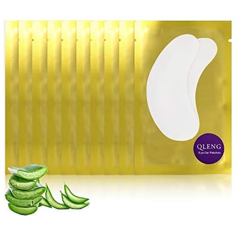 55 Pairs Set, Under Eye Hydrogel Pads, Professional Lint Free Eye Mask Eyelash Extension Gel Patches Kit for Adhesive Lash Beauty Tool (Golden) Cover