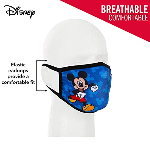 Concept One Disney's Mickey Mouse Running Gathered Face Mask For Kids, 6 Pack Blue #TOP3