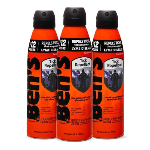Ben's Tick Repellent - Tick, Mosquito & Insect Repellent Spray for Adults & Children - Bug Spray with 20% Picaridin - Offers 12 Hours of Protection - 6 fl oz (Pack of 3)