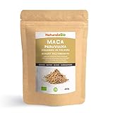 Maca Peruviana Biologica in Polvere [ Gelatinizzata ] 400g. 100% Naturale e Pura, Prodotto in Perù dalla Radice di Maca Bio. NaturaleBio