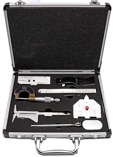 Welding Inspection Ruler 7 Pieces Combo Set Welding Measurement Tool Stainless Steel Inspection Ruler