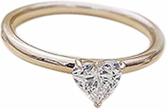 Amazon | K18 ハートシェイプ ダイヤモンド リング 0.45～0.48ct K18PG