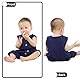 COOKY.D Unisex Neugeborene Jungen Baumwolle Ärmelloser Strampler Sommerkleidung Mädchen Body Outfits, 3-6 Monate, Dunkelblau