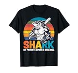 Shark Baseball Player Ocean Tee