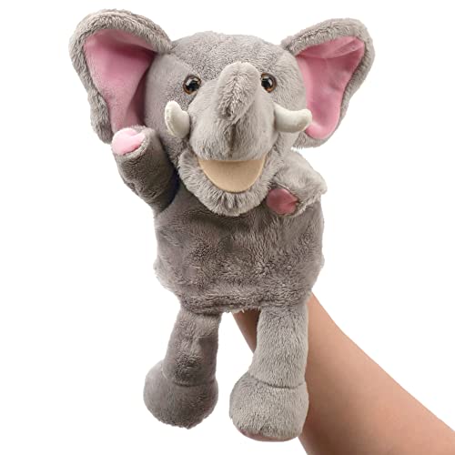 Hopearl Plush Elephant Hand Puppet With Open Movable Mouth For Imaginative Play, Role Play, Interactive Toy For Storytelling Teaching Puppet Theater, Gift For Kids Boys Girls, Gray, 13'' #TOP7
