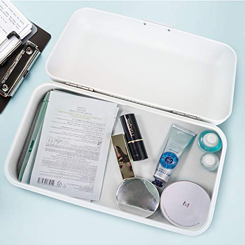 White Bread Box For Kitchen Countertop, Enloy Iron Powder Spraying Large Bread Bin For Loaves, Bagels, Chips, 16.7" X 9.6" X 7" #TOP4