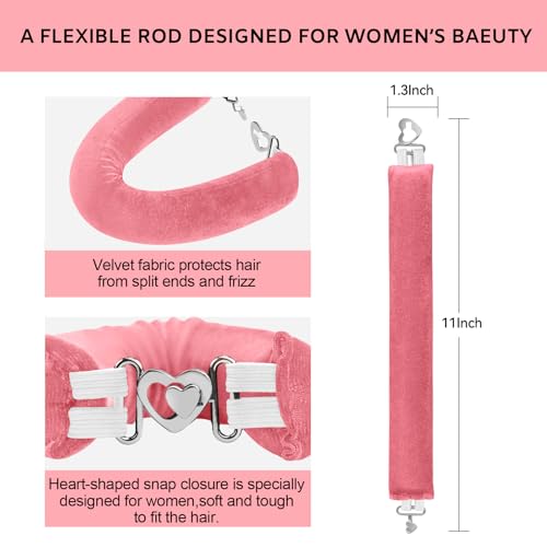 Togayu Heatless Curls Overnight Set - 3PCS Jumbo Velvet Hair Rollers to Sleep In, No-Damage Flexi Rods for Beautiful, Effortless Curls and Waves for Women - Thumbnail 2