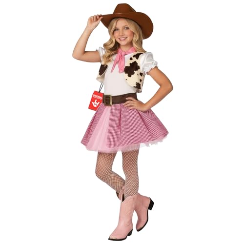 Morph Deguisement Cowgirl Enfant, Deguisement Cowgirl Fille, Costume Cowboy Fille, Costume Halloween Enfant, Carnaval M