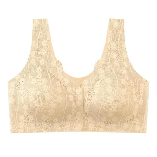 ZBDP - Brasier sexy de encaje sin anillo de acero, cómodo, transpirable, para mujeres mayores, talla grande, sin varillas, para ancianos