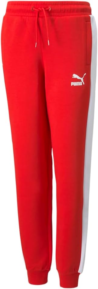 PUMA Kids Boys Iconic T7 Pants - Red - Size S