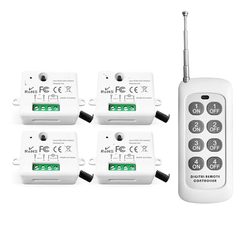 Module mini relais domotique émetteur 4 en 1 longue portée et récepteur 220V