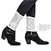 Skeleteen Silver Sequin Costume Socks - Sparkle Dance Party Silver Sequined Shiny Sock Cover Cuffs Costumes Accessories