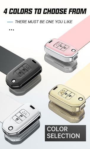 Coque de clé pliante pour Honda boîtier de télécommande finition argent premium - 7