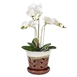 vensovo Orchideentopf aus Keramik, 15,2 cm, Orchideentopf mit Löchern zum...