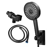 5 Spray Settings Shower Head, 4.9" High Pressure Shower Heads with Handheld, 59" Hose and 2 Holders,